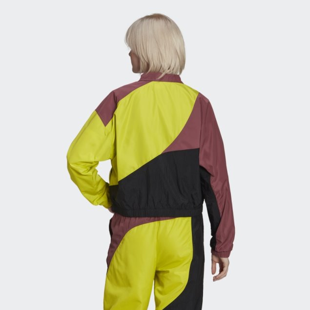 Adidas Chaqueta De Chándal Negra Adicolor Con Bloques De Color