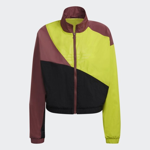 Adidas Chaqueta De Chándal Negra Adicolor Con Bloques De Color