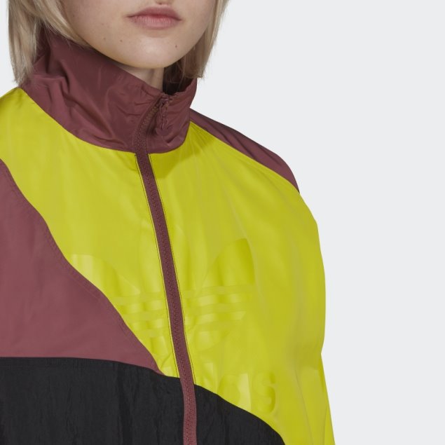 Adidas Chaqueta De Chándal Negra Adicolor Con Bloques De Color