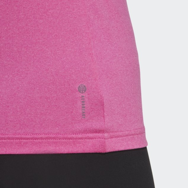 Adidas Aeroready Train Essentials Minimal Branding Camiseta Con Cuello En V Fucsia