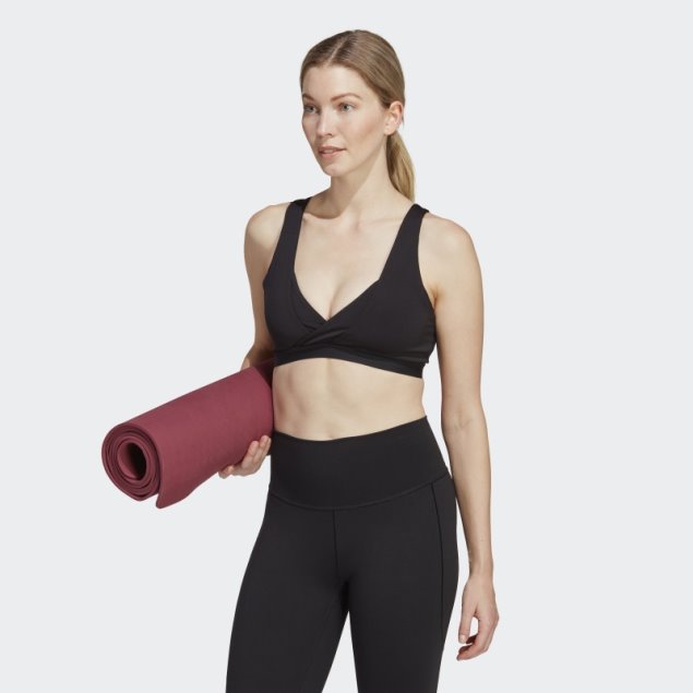Sujetador De Lactancia Adidas Yoga Essentials Studio Light-support Negro
