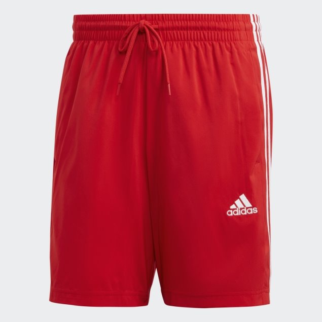 Aeroready Essentials Chelsea Pantalones Cortos De 3 Rayas Adidas Escarlata