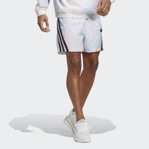 Shorts Blancos Con Estampado De íconos Del Futuro Adidas