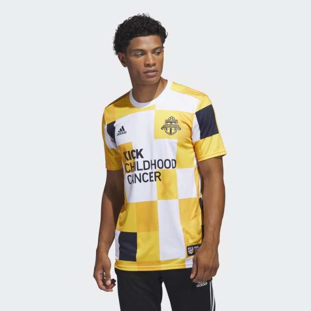 Toronto Fc Kick Niñez Cáncer Pre-match Jersey Adidas Coll Oro