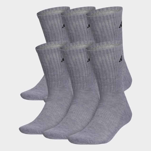 Adidas Calcetines Deportivos Acolchados Gris Medio 6 Pares Xl