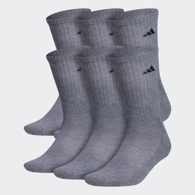 Calcetines Deportivos Acolchados Gris Medio 6 Pares Adidas