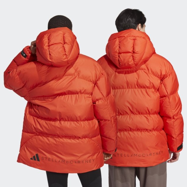 Adidas By Stella Mccartney Chaqueta De Invierno Acolchada De Longitud Media Quemado Cayenne Moda