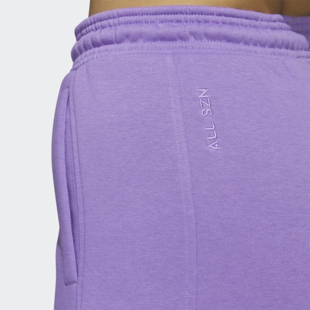 Pantalon Ancho Adidas All Szn Fleece Violeta