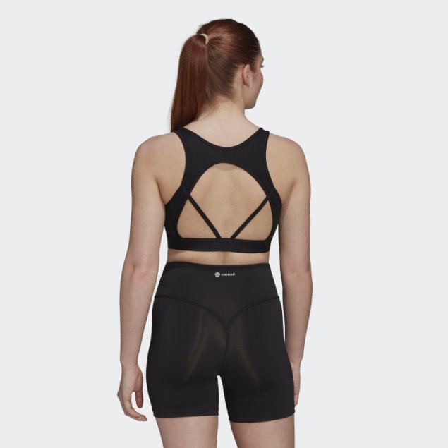 Sujetador De Entrenamiento De Sujeción Ligera Hyperglam AeroReady Negro Adidas