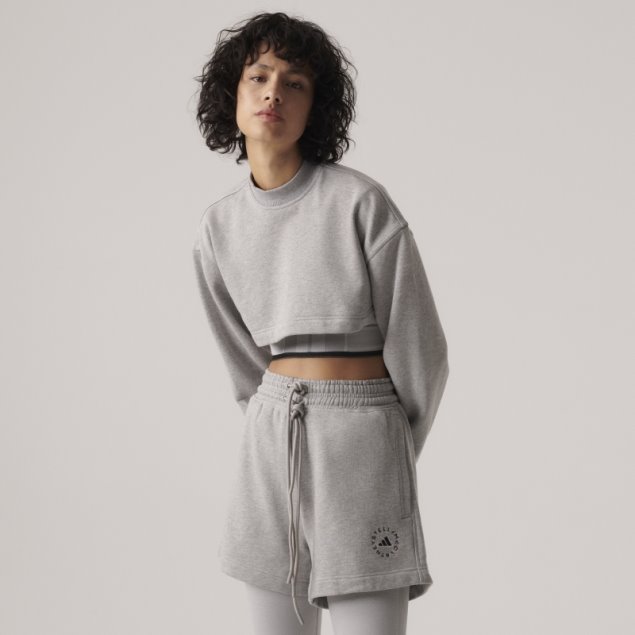 Adidas By Stella Mccartney Truecasuals Terry Short Gris Medio Moda