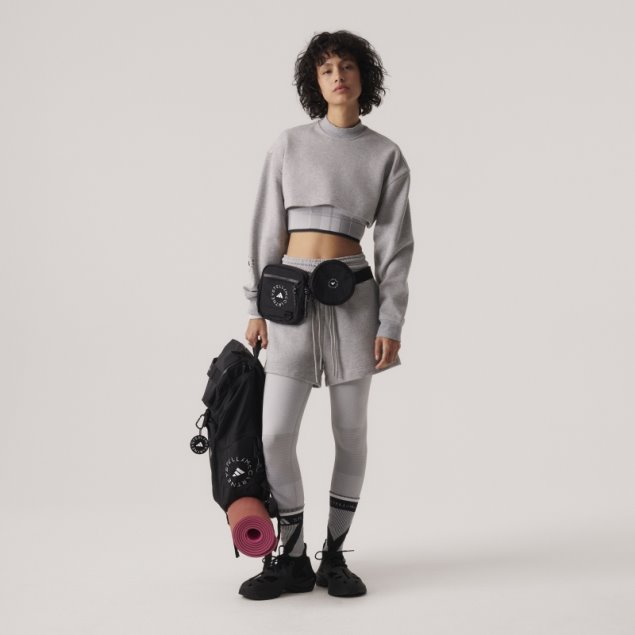 Gris Medio Moda Adidas By Stella Mccartney Truecasuals Terry Corto