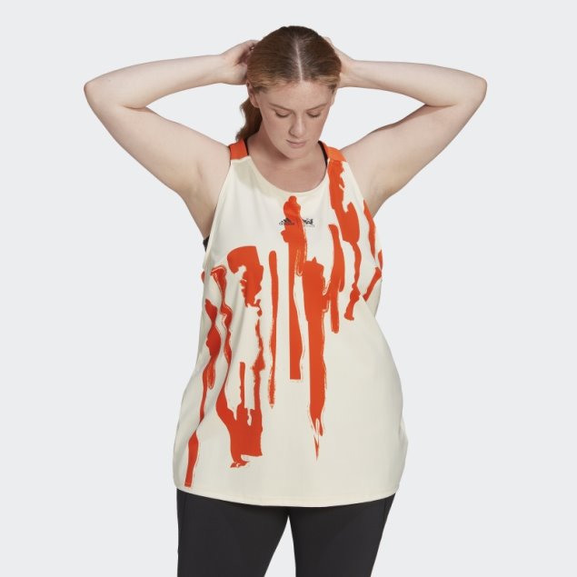 Camiseta Adidas X Thebe Magugu Tennis New York Y-tank (talla Grande) Tinte Crudo