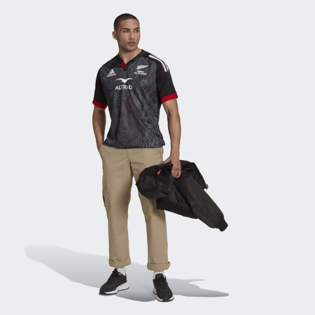 Adidas Maori All Blacks Camiseta De Rugby Réplica De Primera Equipación Negra