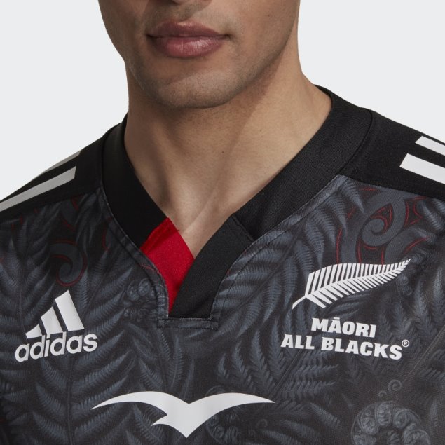 Adidas Maori All Blacks Camiseta De Rugby Réplica De Primera Equipación Negra