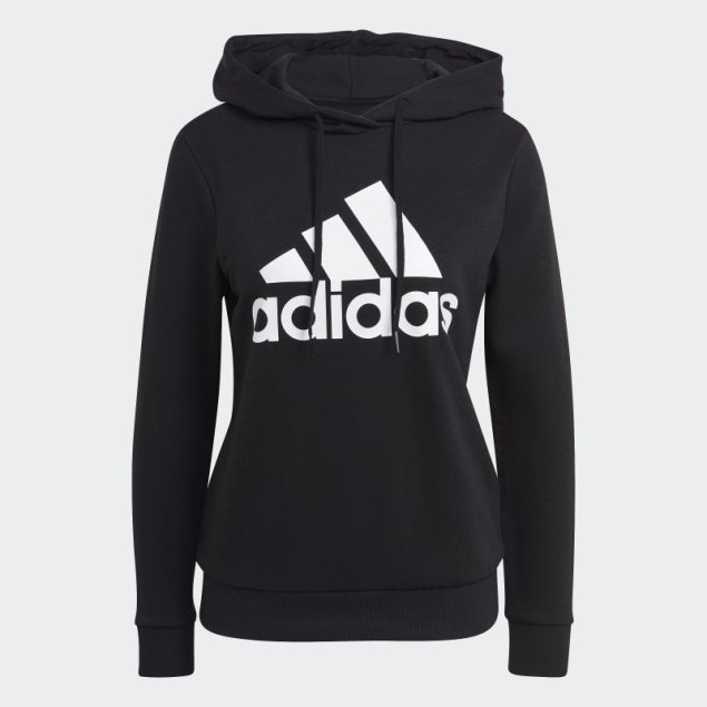 Adidas Essentials Sudadera Con Capucha Y Logo Holgado Negro