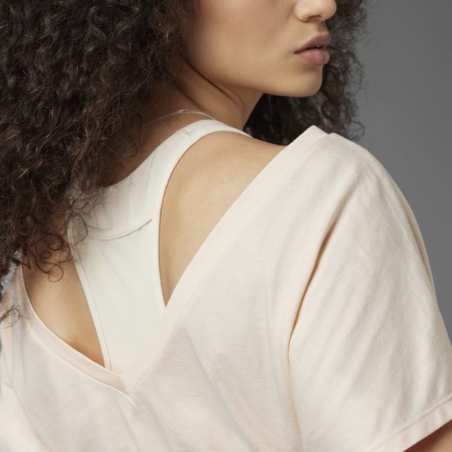 Camiseta Adidas Hyperglam Cropped Algodon Naranja