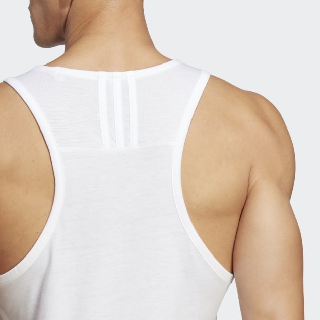 Adidas Camiseta Blanca De Entrenamiento Yoga Base