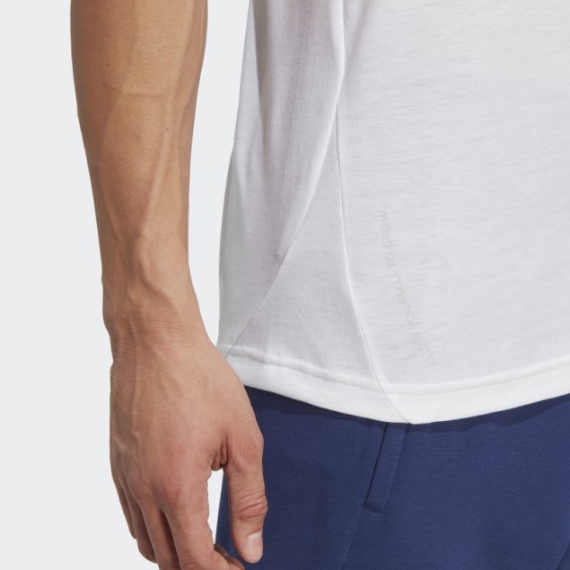 Adidas Camiseta Blanca De Entrenamiento Yoga Base