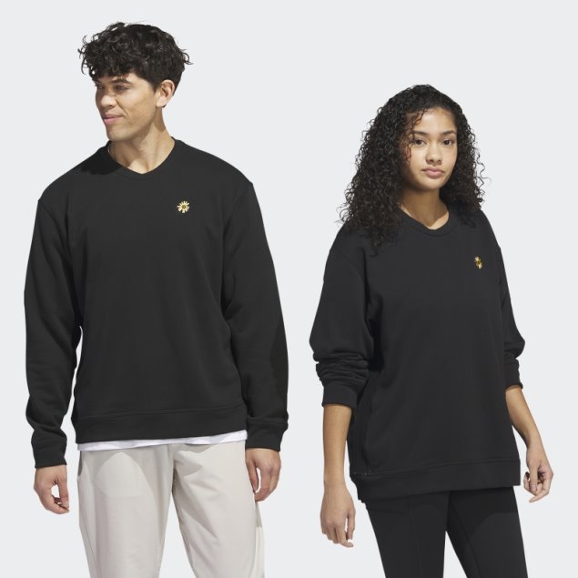 Sudadera De Golf Adidas Adicross X Burning Cart Layer Crew Negra