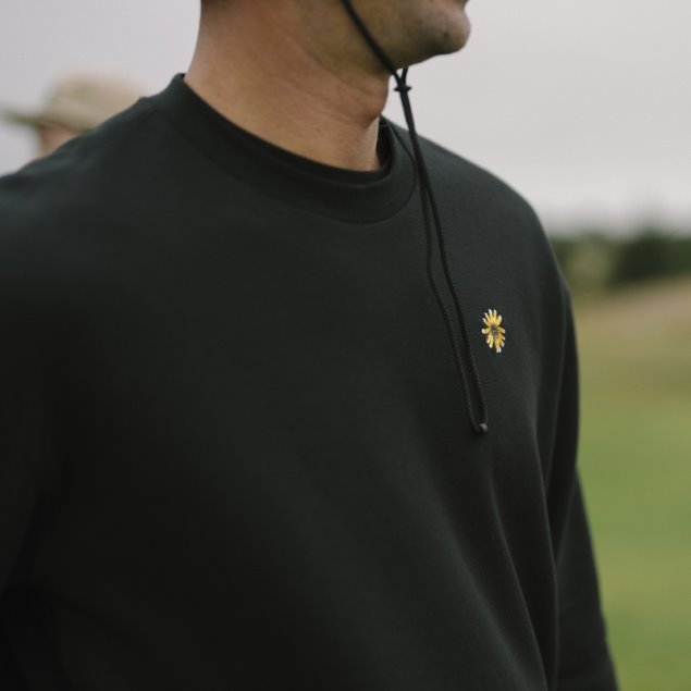 Sudadera De Golf Adidas Adicross X Burning Cart Layer Crew Negra