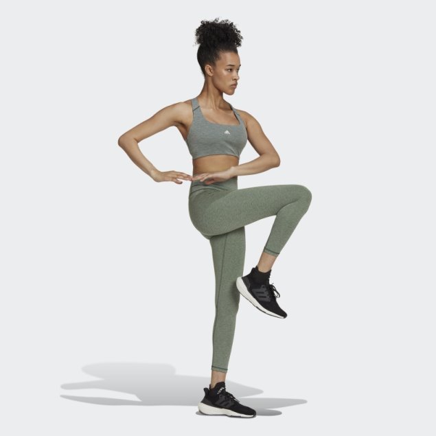 Sujetador De Entrenamiento De Sujeción Media Verde Adidas Oxide Mel Powerimpact