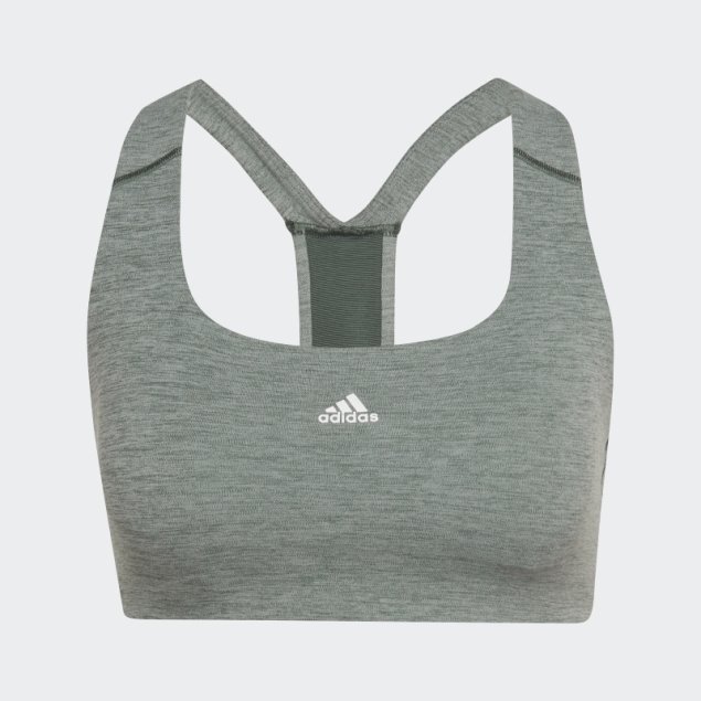 Sujetador De Entrenamiento De Sujeción Media Verde Adidas Oxide Mel Powerimpact