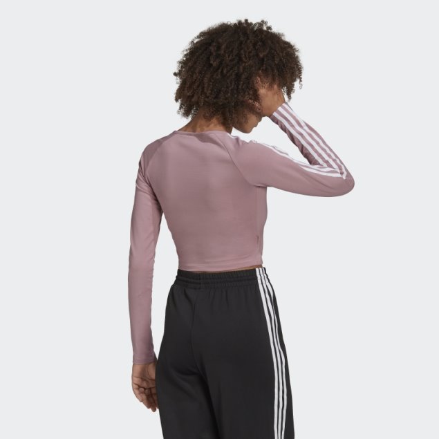 Adidas Adicolor Classics Cropped Camiseta De Manga Larga Malva