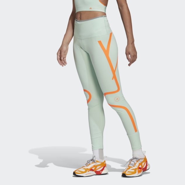 Adidas By Stella Mccartney Truepace Running Leggins Frozen Verde Caliente