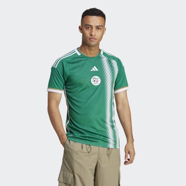 Camiseta Adidas Argelia 22 Segunda Equipación Verde Negrita