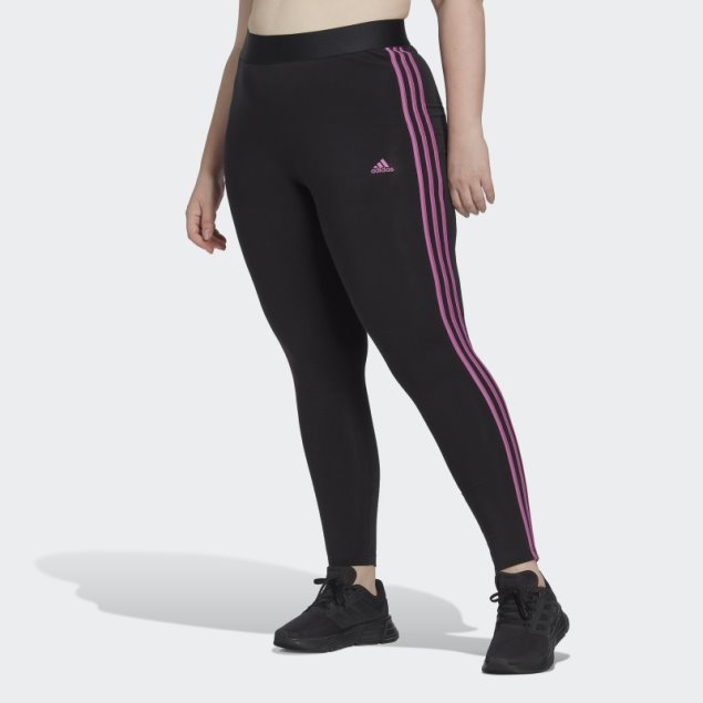 Leggings Adidas Essentials 3 Rayas (talla Grande) Lila