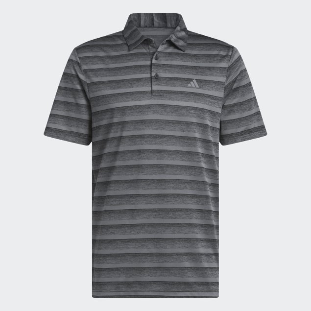 Adidas Polo De Rayas Bicolores Gris