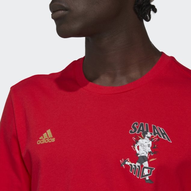 Mo Salah Icono Gráfico Camiseta Adidas Rojo