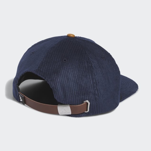 Gorra De Cuerda De Cinco Paneles De Cuero De Pana Adidas Azul Marino