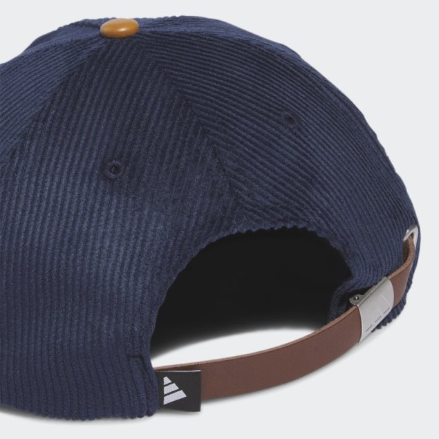 Gorra De Cuerda De Cinco Paneles De Cuero De Pana Adidas Azul Marino