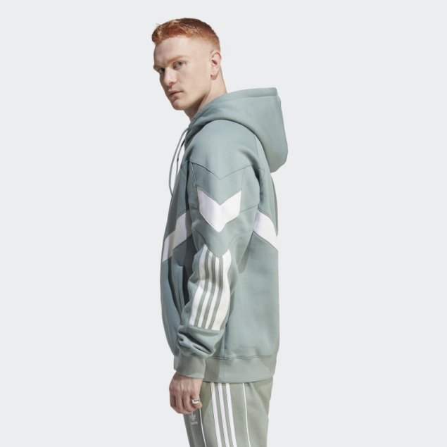 Adidas Rekive Sudadera Con Capucha Moda Plata Verde