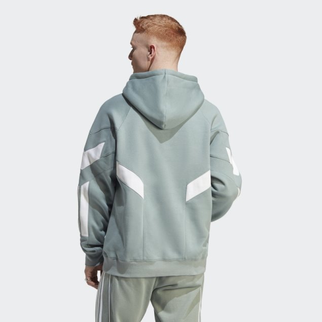 Adidas Rekive Sudadera Con Capucha Moda Plata Verde