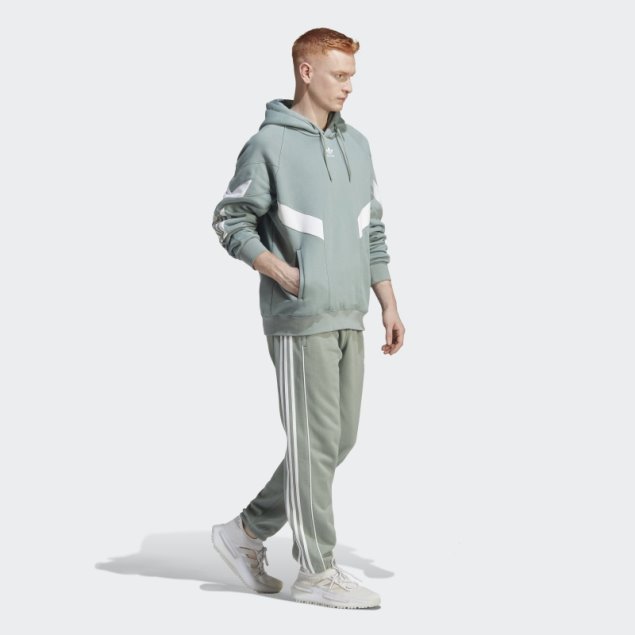 Adidas Rekive Sudadera Con Capucha Moda Plata Verde