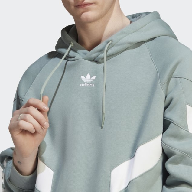 Adidas Rekive Sudadera Con Capucha Moda Plata Verde