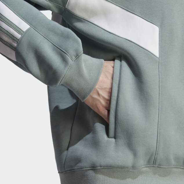Adidas Rekive Sudadera Con Capucha Moda Plata Verde