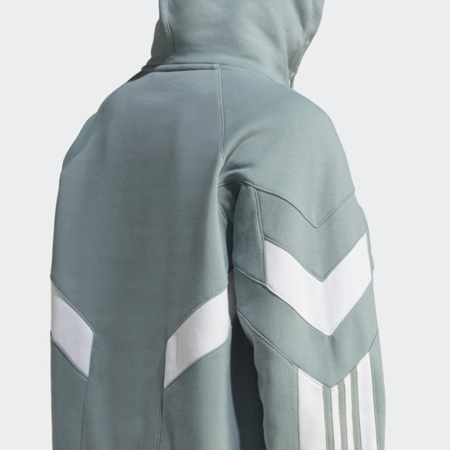 Adidas Rekive Sudadera Con Capucha Moda Plata Verde