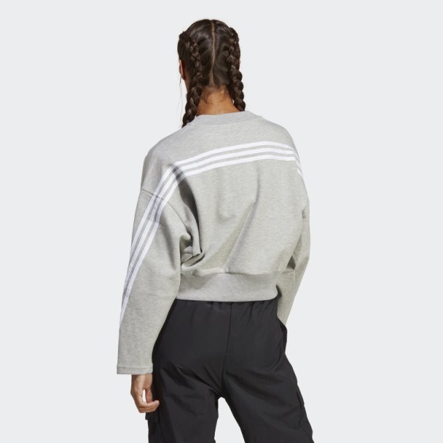 Adidas Sudadera Con 3 Rayas En Gris Medio De Iconos Del Futuro