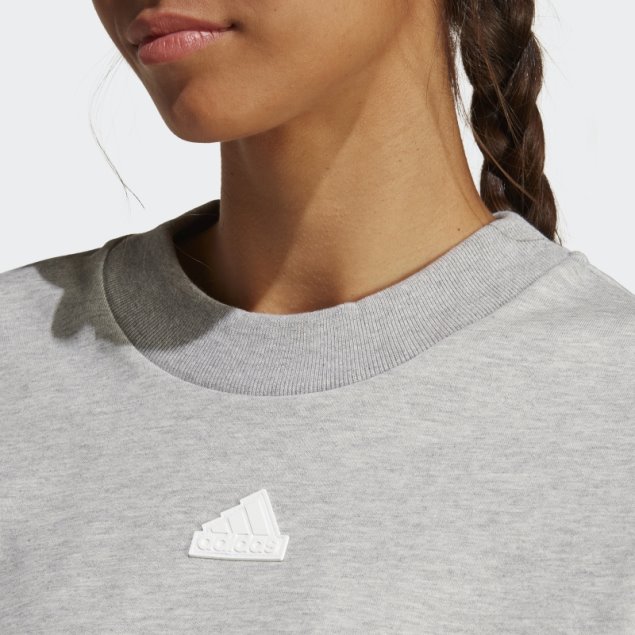 Adidas Sudadera Con 3 Rayas En Gris Medio De Iconos Del Futuro