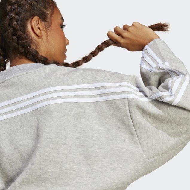 Adidas Sudadera Con 3 Rayas En Gris Medio De Iconos Del Futuro