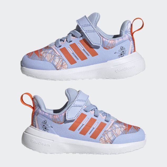 Adidas X Disney Fortarun 2.0 Moana Cloudfoam Elástico Encaje Top Correa Zapatos Moda Azul Amanecer