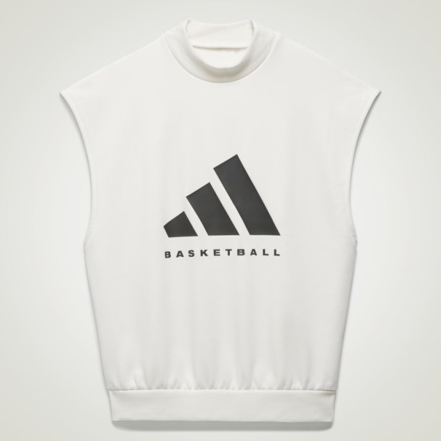Sudadera Sin Mangas De Baloncesto Adidas Blanca Caliente
