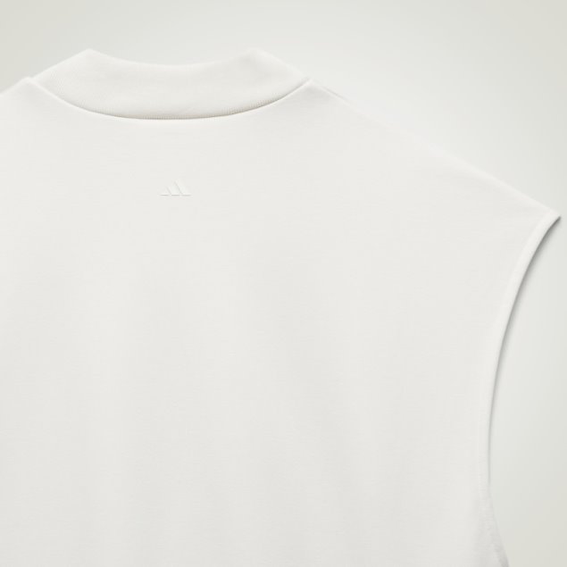 Sudadera Sin Mangas De Baloncesto Adidas Blanca Caliente