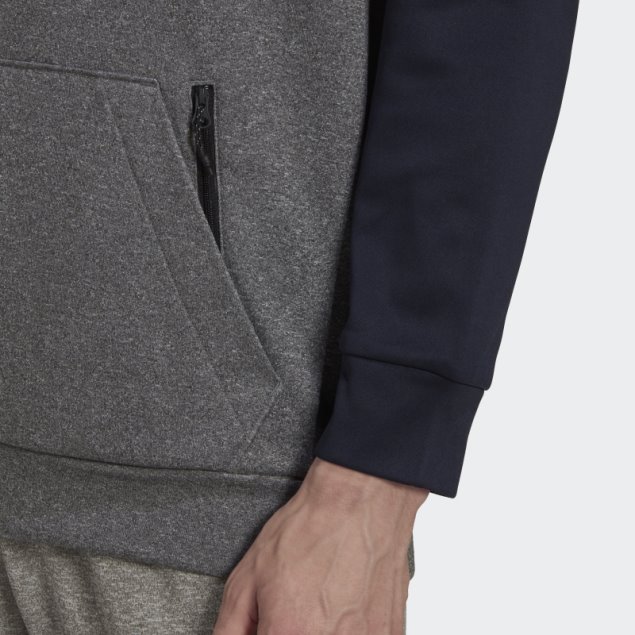 Gris Adidas Aeroready Game And Go Sudadera Con Capucha Y Logo Camuflado