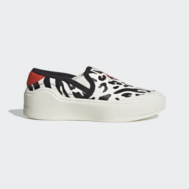 Blanco Adidas By Stella Mccartney Court Slip-on Zapatos De Moda