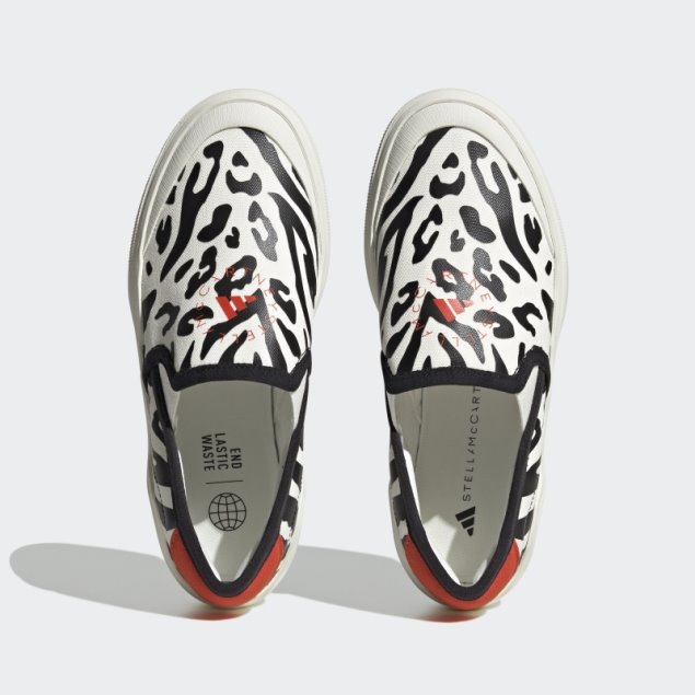 Blanco Adidas By Stella Mccartney Court Slip-on Zapatos De Moda