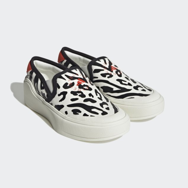Blanco Adidas By Stella Mccartney Court Slip-on Zapatos De Moda
